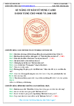 Kỹ năng sử dụng Casio giải nhanh trắc nghiệm hàm số và mũ – logarit – Lê Anh Tuấn