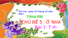 Giáo án điện tử Tiếng việt 1 bài 1 Chân trời sáng tạo : T t th nh