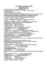 CÂU HỎI TRẮC NGHIỆM ÔN TẬP giữa HKII Môn Công Nghệ 12