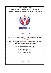 Tiểu luận môn giáo dục quốc phòng và an ninh