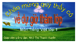 Giáo án điện tử Tiếng việt 1 Chân trời sáng tạo: Lính cứu họa