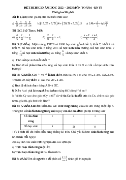 Đề thi học kì 2 môn Toán 6 năm 2022 - 2023 sách Kết nối tri thức với cuộc sống | Đề 7