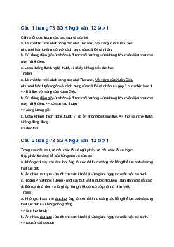 Soạn bài Thực hành tiếng Việt trang 78 | Ngữ Văn 12 Kết nối tri thức (Tập 1)