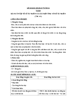 Giáo án Toán lớp 4 Tuần 34 | Cánh diều