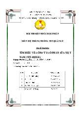 Bài thi kết thúc học phần: Tìm hiểu về Công ty Cổ phần sữa Việt Nam (Vinamilk) môn Hệ thống thông tin quản lý | Học viện Ngân hàng
