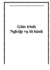 Giáo trình Nghiệp vụ lữ hành - Quản trị dịch vụ du lịch | Trường Đại học Tài nguyên và Môi trường Hà Nội