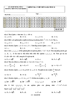 Đề kiểm tra 1 tiết Giải tích 12 chương 4 năm 2017 – 2018 trường Ông Ích Khiêm – Đà Nẵng