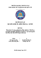 Công nghiệp hóa và Hiện đại hóa Việt Nam | Bài Thảo Luận kinh tế chính trị