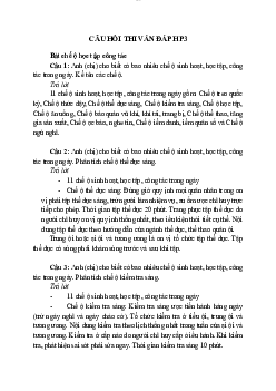 Câu hỏi ôn thi vấn đáp môn Quốc phòng và An ninh