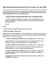 Mức phạt nồng độ cồn vượt mức khi đi xe máy, ô tô năm 2024