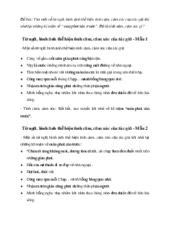Từ ngữ, hình ảnh thể hiện tình cảm, cảm xúc của tác giả khi nhớ lại những kỉ niệm về “mùa phơi sân trước” | Văn mẫu 7 Chân trời sáng tạo