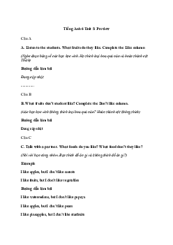 Tiếng Anh 6 Unit 5: Preview | Explorer English