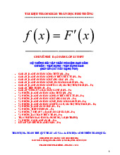 Hệ thống bài tập trắc nghiệm đạo hàm cơ bản – vận dụng – vận dụng cao