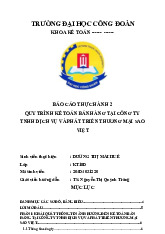 Quy Trình Kế Toán Bán Hàng Tại Công Ty TNHH Dịch Vụ và Phát Triển Thương Mại Sao Việt | Môn Báo cáo thực hành 2 - Đại học Công Đoàn