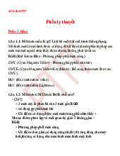 Bài tập Mô hình màu và kỹ thuật lọc môn Xử lý ảnh | Học viện Công Nghệ Bưu Chính Viễn Thông