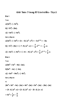 Giải Toán 7 Bài 5: Phép chia đa thức một biến | Cánh diều