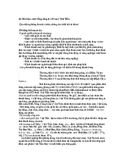 Ma Trận SWOT của công ty Việt Tiến