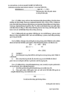Đề + Đáp án các năm - Xác suất thống kê | Trường Đại học CNTT Thành Phố Hồ Chí Minh