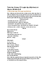 Toán lớp 5 trang 172 Luyện tập (tiếp theo) có đáp án dễ hiểu nhất