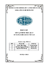 Báo cáo Phần mềm quản lý thư viện môn Lập trình trực quan | Trường Đại học Kinh Doanh và Công Nghệ Hà Nội