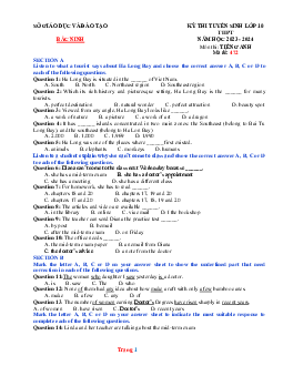 Đề thi tuyển sinh vào lớp 10 THPT năm 2023-2024 môn Tiếng Anh Sở GD Bắc Ninh (có lời giải)