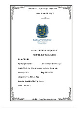 Báo cáo đề tài: Tiệc tối môn Hành vi khách hàng - Trường Đại học Bà Rịa - Vũng Tàu