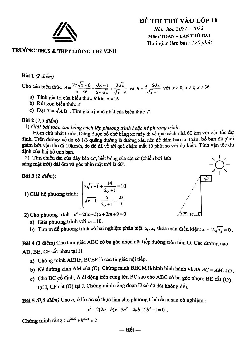 Đề thi thử vào lớp 10 môn Toán năm 2021 – 2022 trường Lương Thế Vinh – Hà Nội