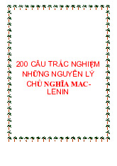 200 Câu Trắc Nghiệm Triết Học Mác-Lênin | Trường Đại học Thương Mại