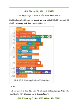 Giải Tin học 8 Bài 15: Gỡ lỗi | Kết nối tri thức