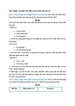 Soạn bài Mùa xuân nho nhỏ | SGK Ngữ Văn 9 Chân trời sáng tạo (Tập 1)