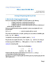 Lý thuyết chương 2: Hệ phương trình tuyến tính | Môn đại số tuyến tính