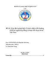 Quy định pháp luật về trách nhiệm bồi thườngthiệt hại ngoài hợp đồng và thực tiễn thực thi tại Việt Nam | Bài tập nhóm môn Hệ thống thông tin quản lý