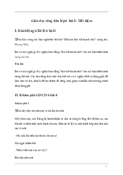 Giải GDCD 6 Bài 8: Tiết kiệm | Kết nối tri thức