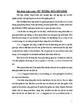 Đề cương môn Tư tưởng Hồ chí minh - trường đại học kinh tế- tài chính thành phố Hồ chí minh.