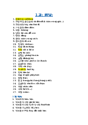 Từ vựng sơ cấp 2 - Hàn Quốc Học | Trường Đại học Ngoại ngữ, Đại học Quốc gia Hà Nội