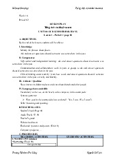 Giáo án môn Tiếng anh lớp 4 - Unit 10: Our summer holidays | Bộ sách Global Success | Tiểu học ( Chương trình mới)