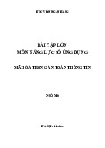 Bài tập lớn: Mã hóa trong an toàn thông tin môn Năng lực số ứng dụng | Học viện Ngân hàng