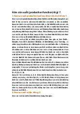 Hàm sản xuất (production function) là gì ?