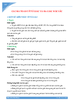 Các bài toán về tứ giác và đa giác đặc sắc