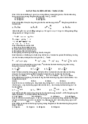 Bài tập trắc nghiệm chương 5: Động lực - Lý Sinh | Trường đại học Hồng Bàng