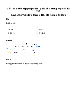 Giải Toán 3 Bài 78: Ôn tập phép nhân, phép chia trong phạm vi 100 000 | Kết nối tri thức
