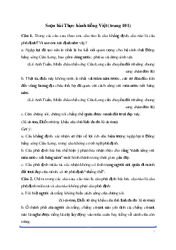 Soạn bài: Thực hành tiếng Việt trang 101 Ngữ Văn 8 | Kết nối tri thức