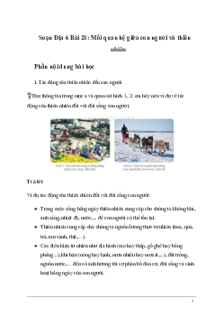 Giải Địa lí 6 Bài 28: Mối quan hệ giữa con người và thiên nhiên | Kết nối tri thức