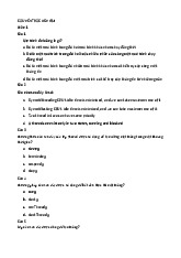 Câu hỏi trắc nghiệm Hệ điều hành và Quản lý tiến trình | Môn Hệ điều hành - Đại học Tài nguyên và Môi trường Thành phố Hồ Chí Minh