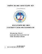 Bài tập nhóm môn Giao dịch và đàm phán kinh doanh | Đại học kinh tế Quốc dân