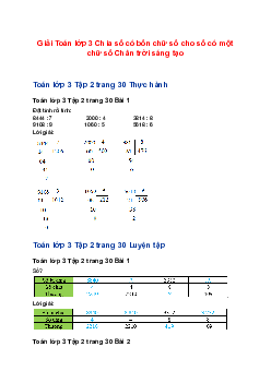 Giải Toán lớp 3 Chia số có bốn chữ số cho số có một chữ số Chân trời sáng tạo
