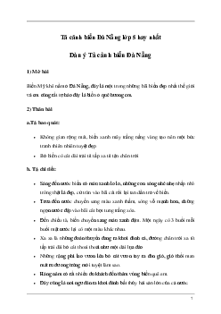 Tả cảnh biển Đà Nẵng | Tập làm văn lớp 5