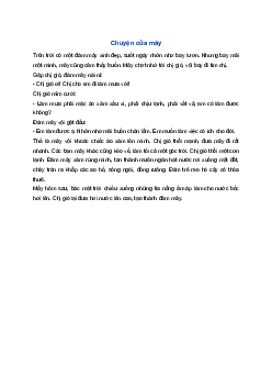 Kể chuyện Chuyện của mây | Tiếng việt 1 Kết nối tri thức