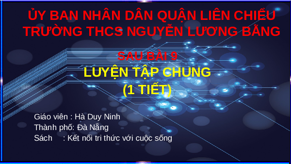 Giáo án điện tử Toán 7 Kết nối tri thức: Luyện tập chung trang 50