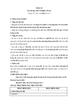 Giáo án môn Toán lớp 4 Cánh diều tuần 18